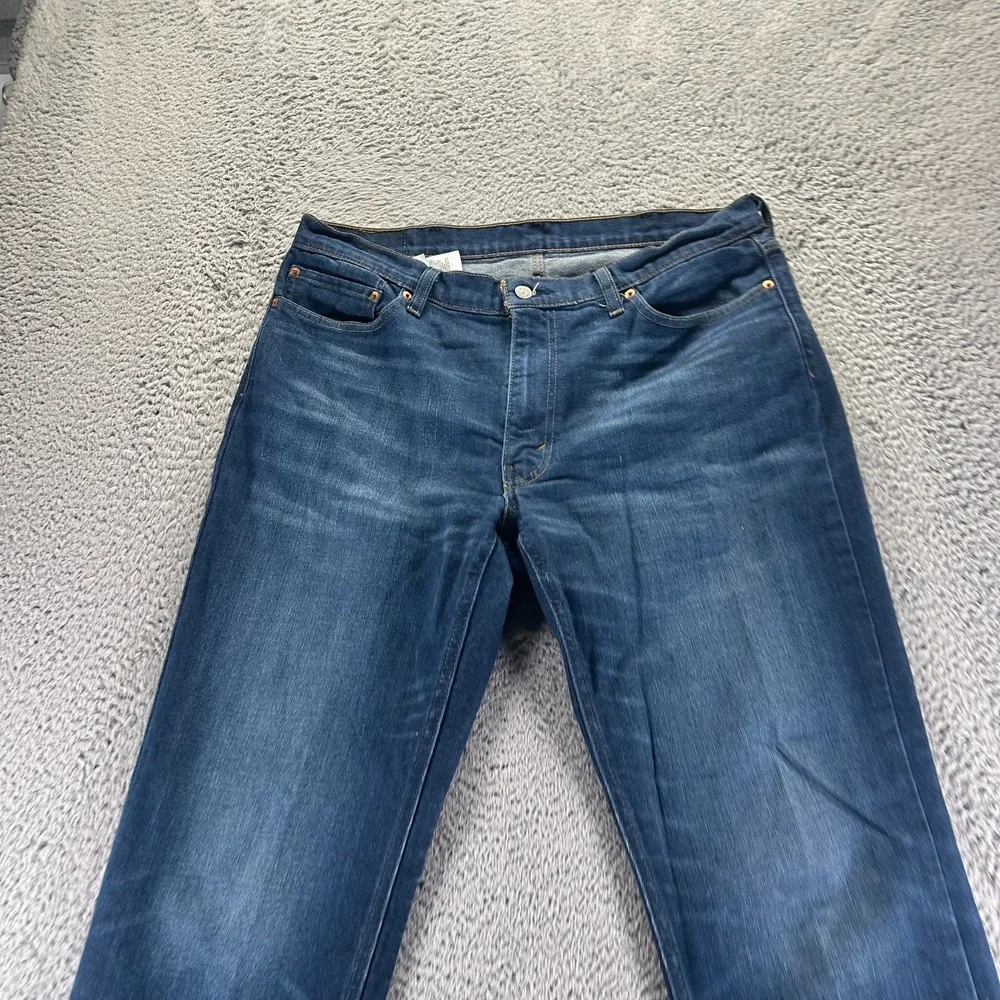Levi's 541 Jeans Mens 38x34 Blue Cotton Denim‎ Straight Workwear Stretch Faded